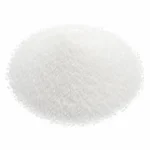 Fine white sea salt crystals pile isolated on white background